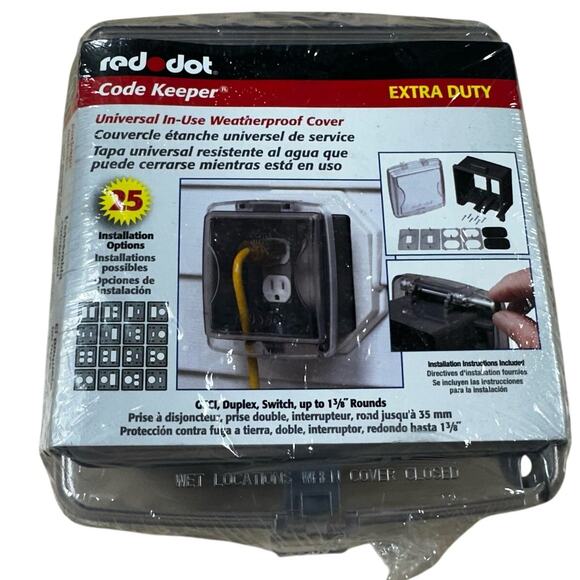 Red Dot Code Keeper Extra Duty Universal Weatherproof Electrical Cover NEW - Picture 1 of 5